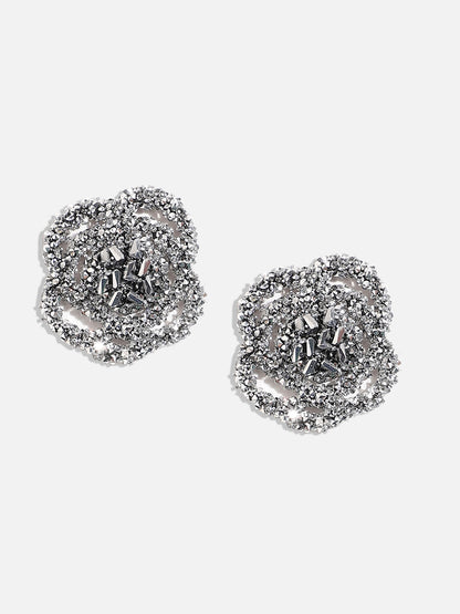 Silver-Plated Contemporary Stud Earrings