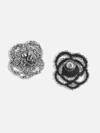 Silver-Plated Contemporary Stud Earrings