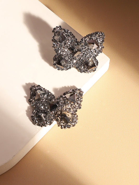 Silver-Plated Contemporary Stud Earrings