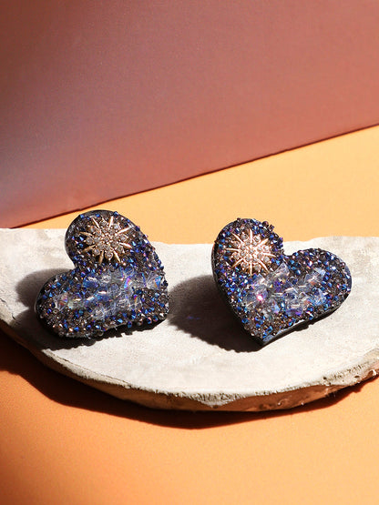 Heart Shaped Stud Earrings