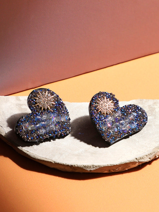 Heart Shaped Stud Earrings