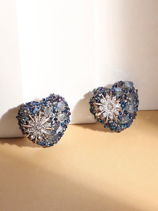 Silver-Plated Contemporary Studs Earrings
