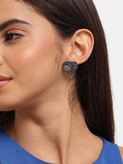 Silver-Plated Contemporary Studs Earrings