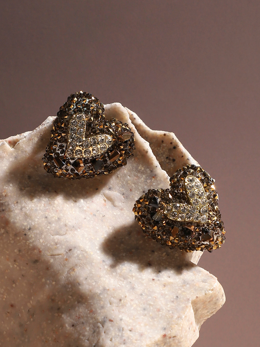 Gold-Plated Contemporary Studs Earrings