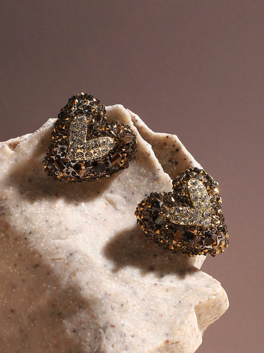 Gold-Plated Contemporary Studs Earrings