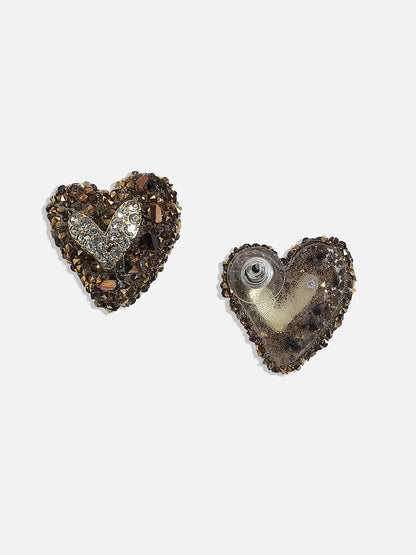 Gold-Plated Contemporary Studs Earrings