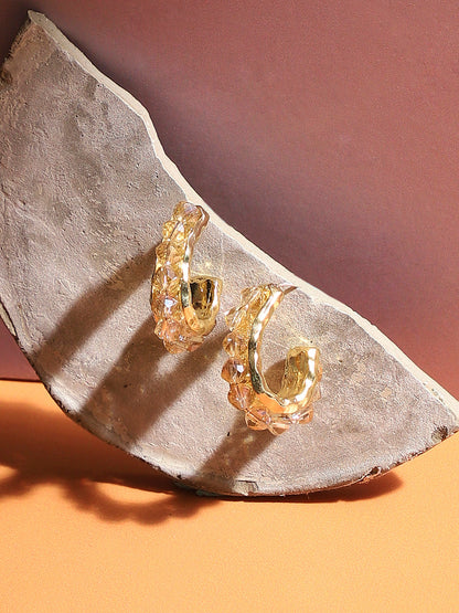 Contemporary Half Hoop Earrings