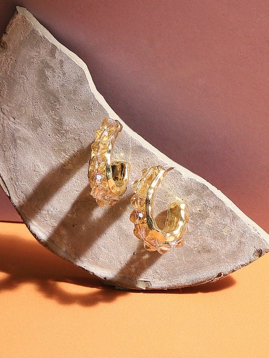 Contemporary Half Hoop Earrings
