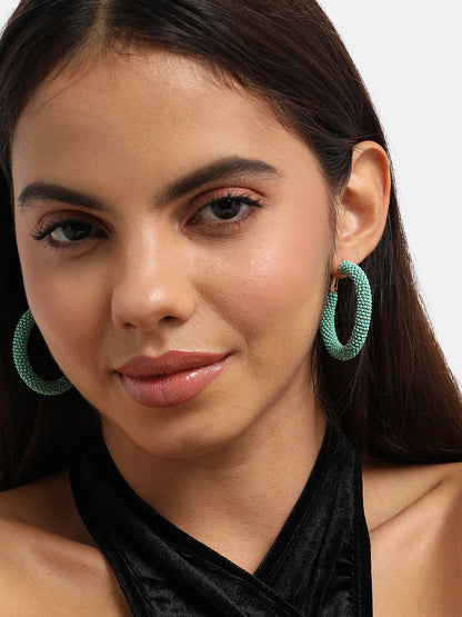 Gold-Plated Contemporary Hoop Earrings