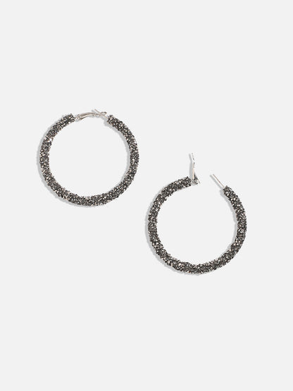 Silver-Plated Hoop Earrings