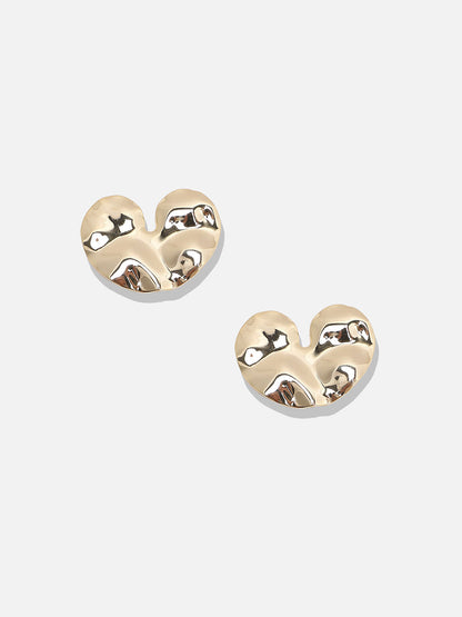 Gold-Plated Contemporary Studs Earrings