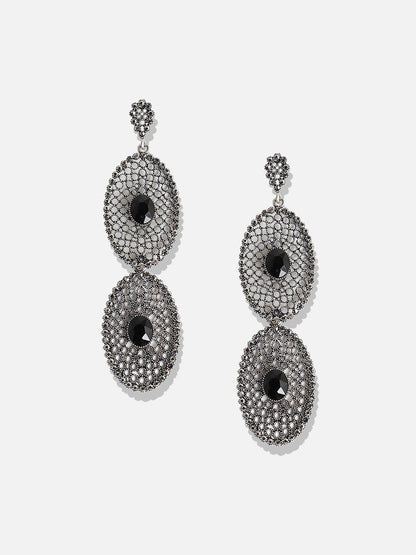 Silver-Plated Contemporary Drop Earrings
