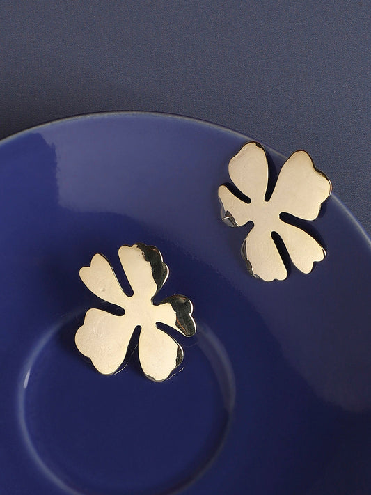 Gold-Plated Contemporary Studs Earrings
