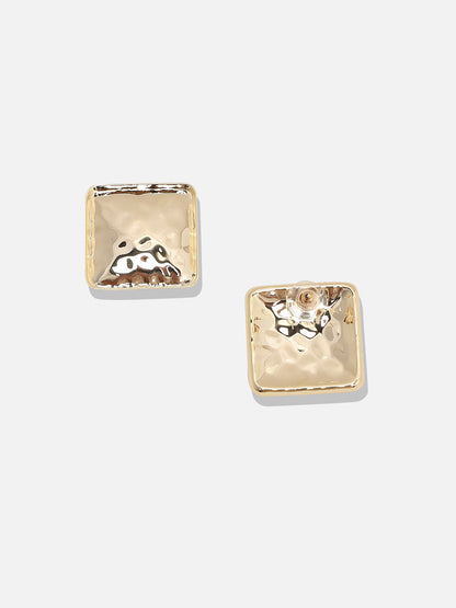 Gold-Plated Contemporary Stud Earrings