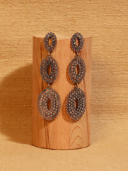 Gold-Plated Contemporary Studs Earrings