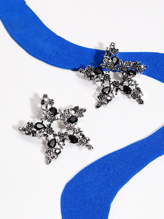 Silver-Plated Contemporary Studs Earrings