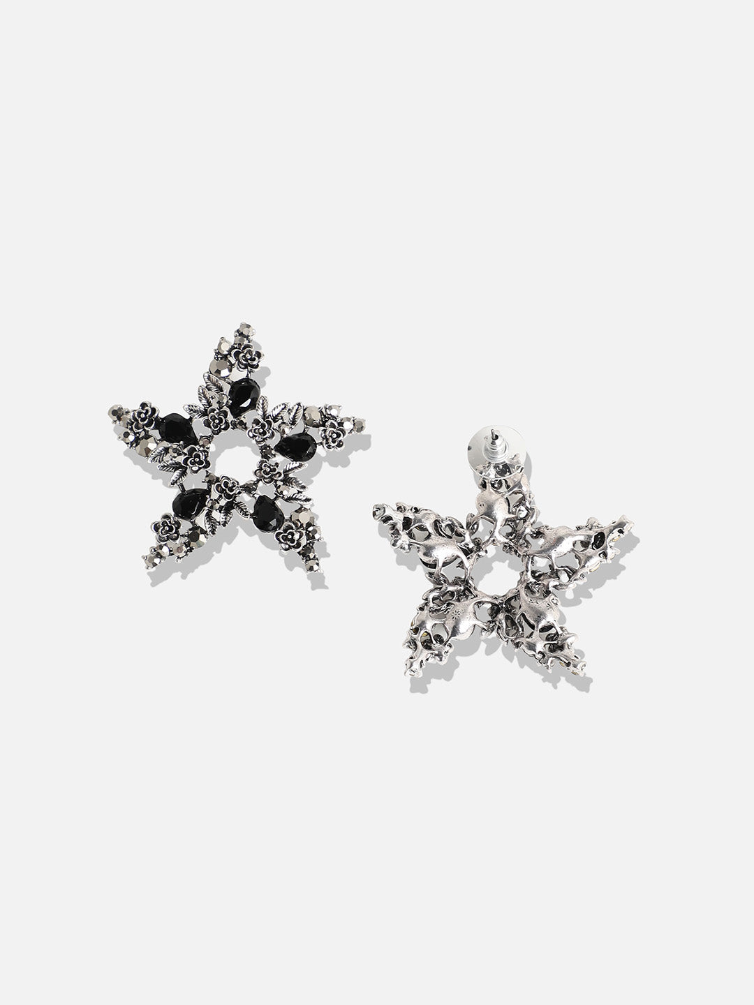 Silver-Plated Contemporary Studs Earrings