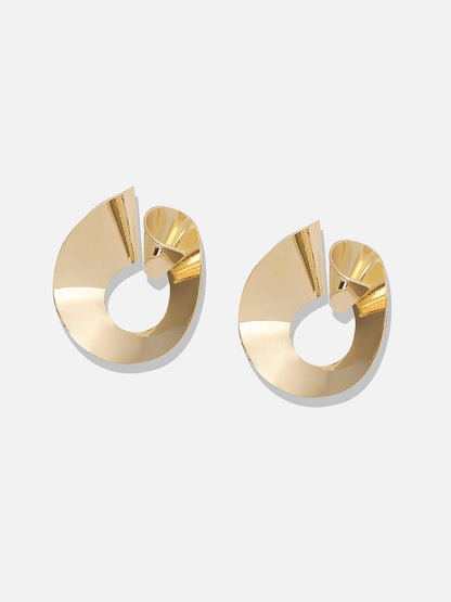 Gold-Plated Contemporary Studs Earrings