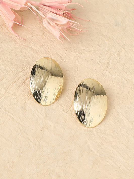 Gold-Plated Alloy Studs Earrings