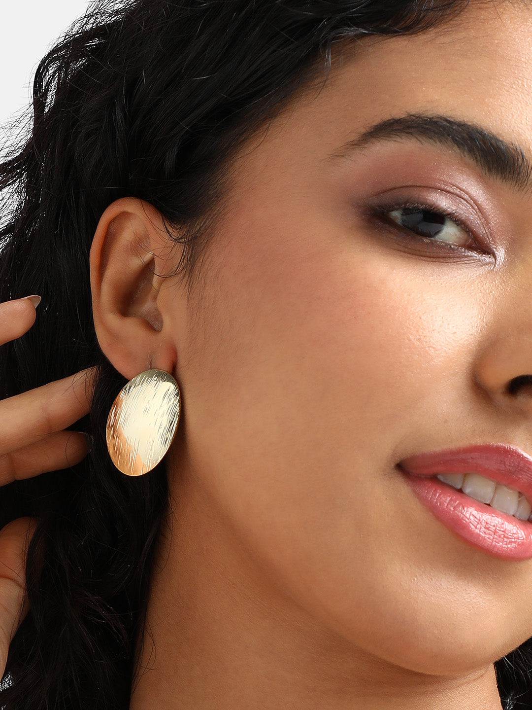 Gold-Plated Alloy Studs Earrings