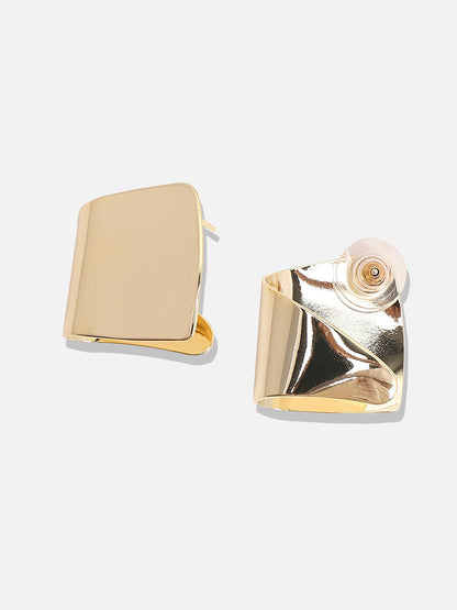 Gold-Plated Contemporary Studs Earrings