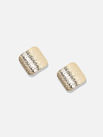 Gold-Plated Contemporary Studs Earrings