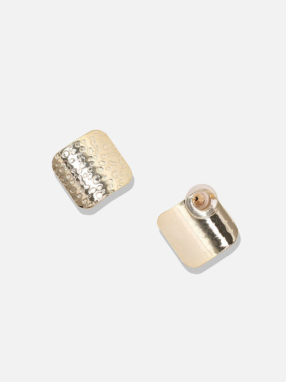 Gold-Plated Contemporary Studs Earrings