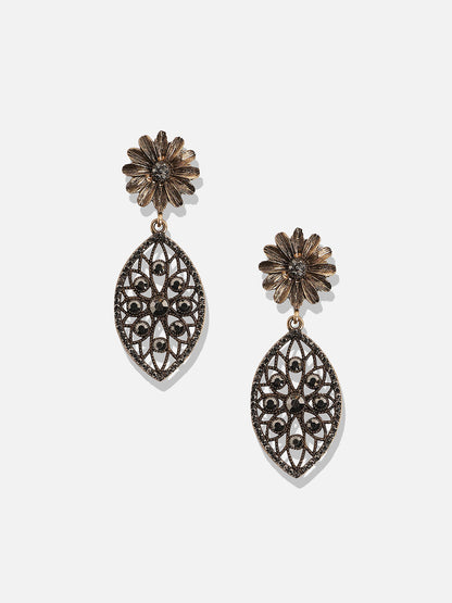 Gold-Plated Contemporary Drop Earrings