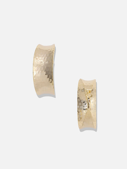 Gold-Plated Circular Hoop Earrings