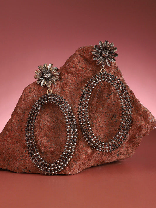 Gold-Plated Contemporary Drop Earrings