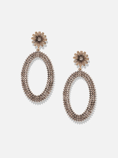 Gold-Plated Contemporary Drop Earrings