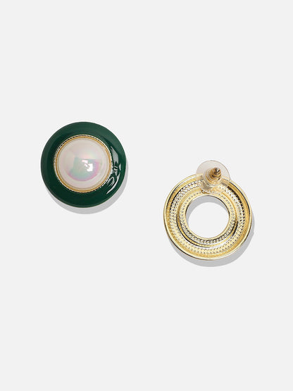 Gold-Plated Contemporary Studs Earrings