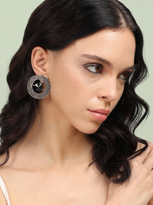 Gold-Plated Contemporary Studs Earrings