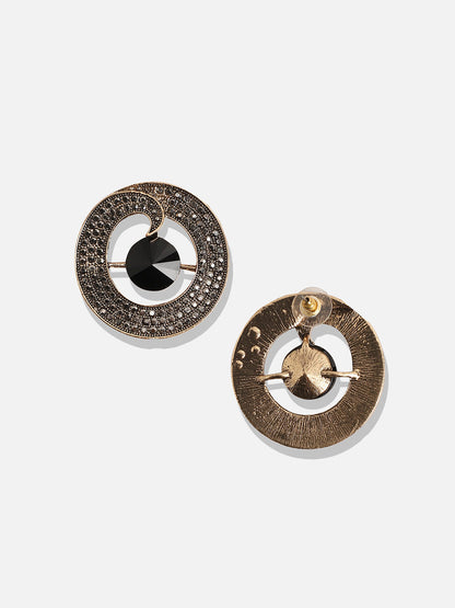 Gold-Plated Contemporary Studs Earrings