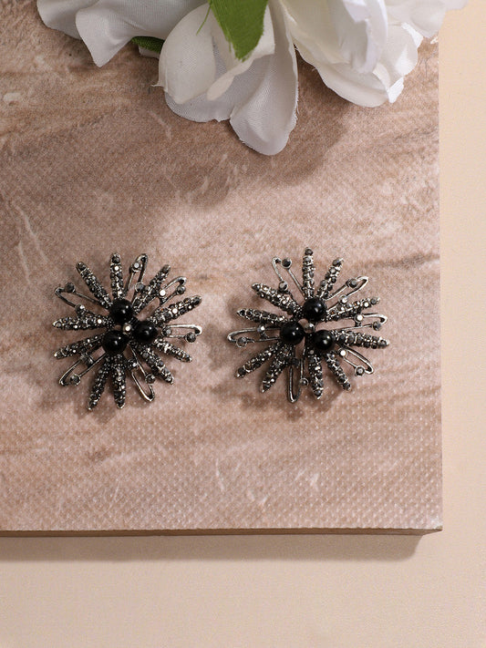 Silver-Plated Contemporary Studs Earrings