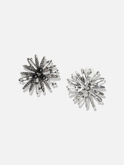Silver-Plated Contemporary Studs Earrings
