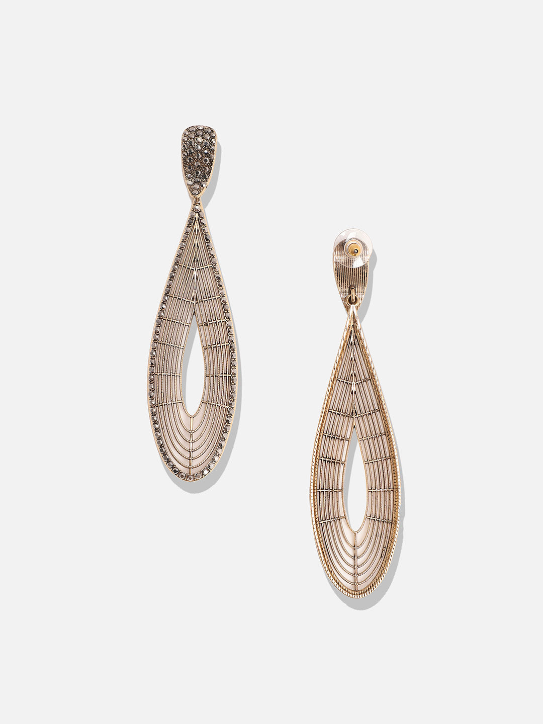 Silver-Plated Contemporary Hoop Earrings