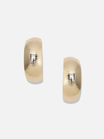 Gold-Plated Contemporary Hoop Earrings