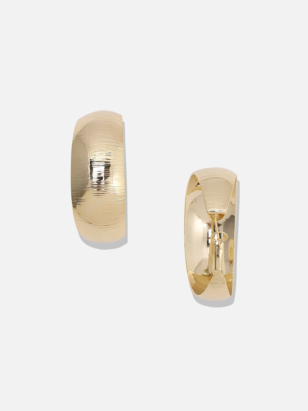 Gold-Plated Contemporary Hoop Earrings