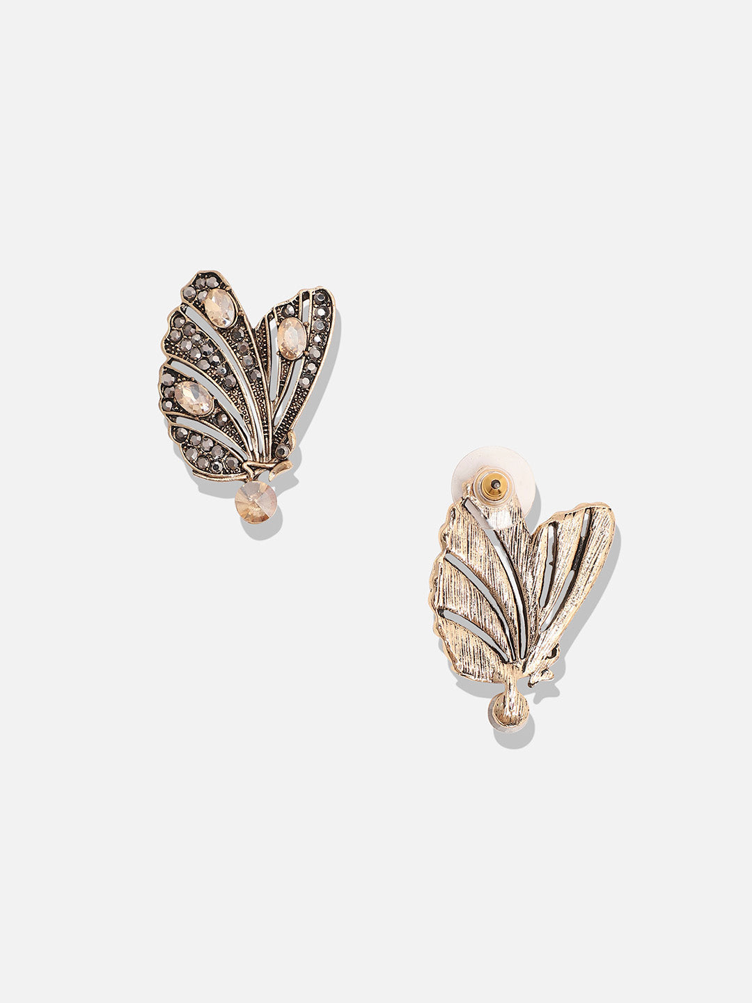 Gold-Plated Contemporary Stud Earrings
