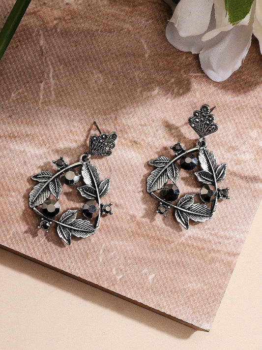 Silver-Plated Contemporary Studs Earrings