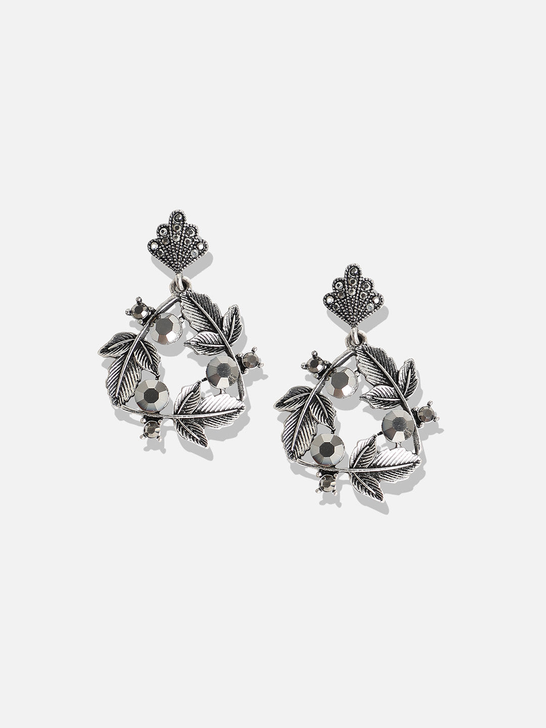 Silver-Plated Contemporary Studs Earrings