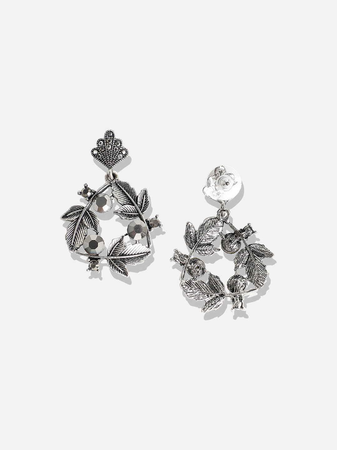 Silver-Plated Contemporary Studs Earrings