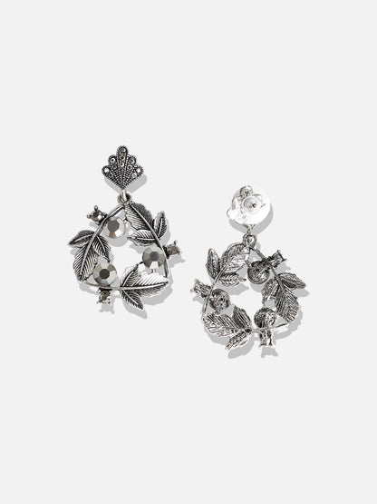 Silver-Plated Contemporary Studs Earrings