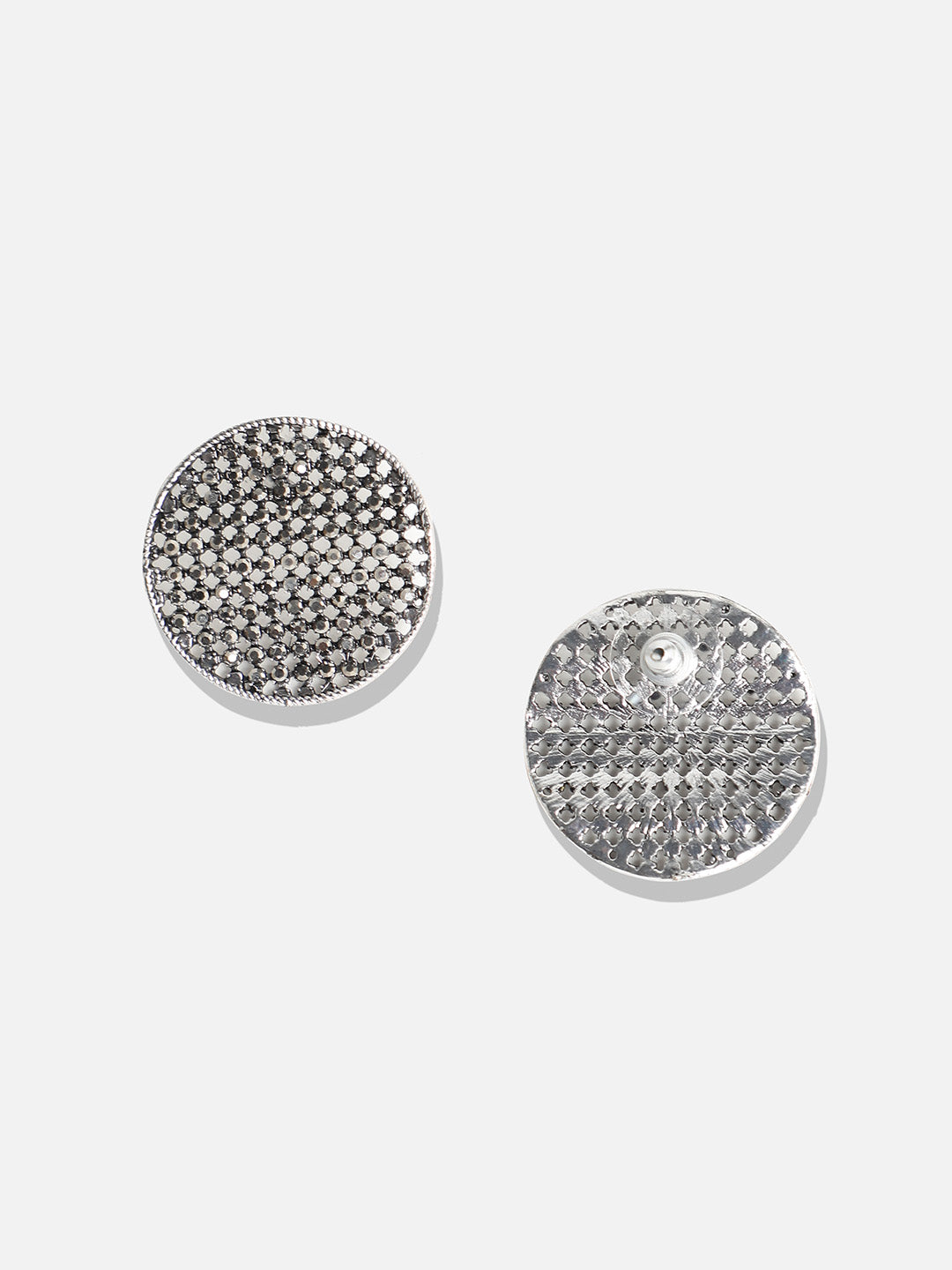 Silver-Plated Contemporary Studs Earrings
