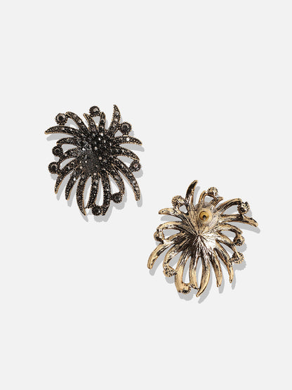 Contemporary Gold-Plated Stud Earrings