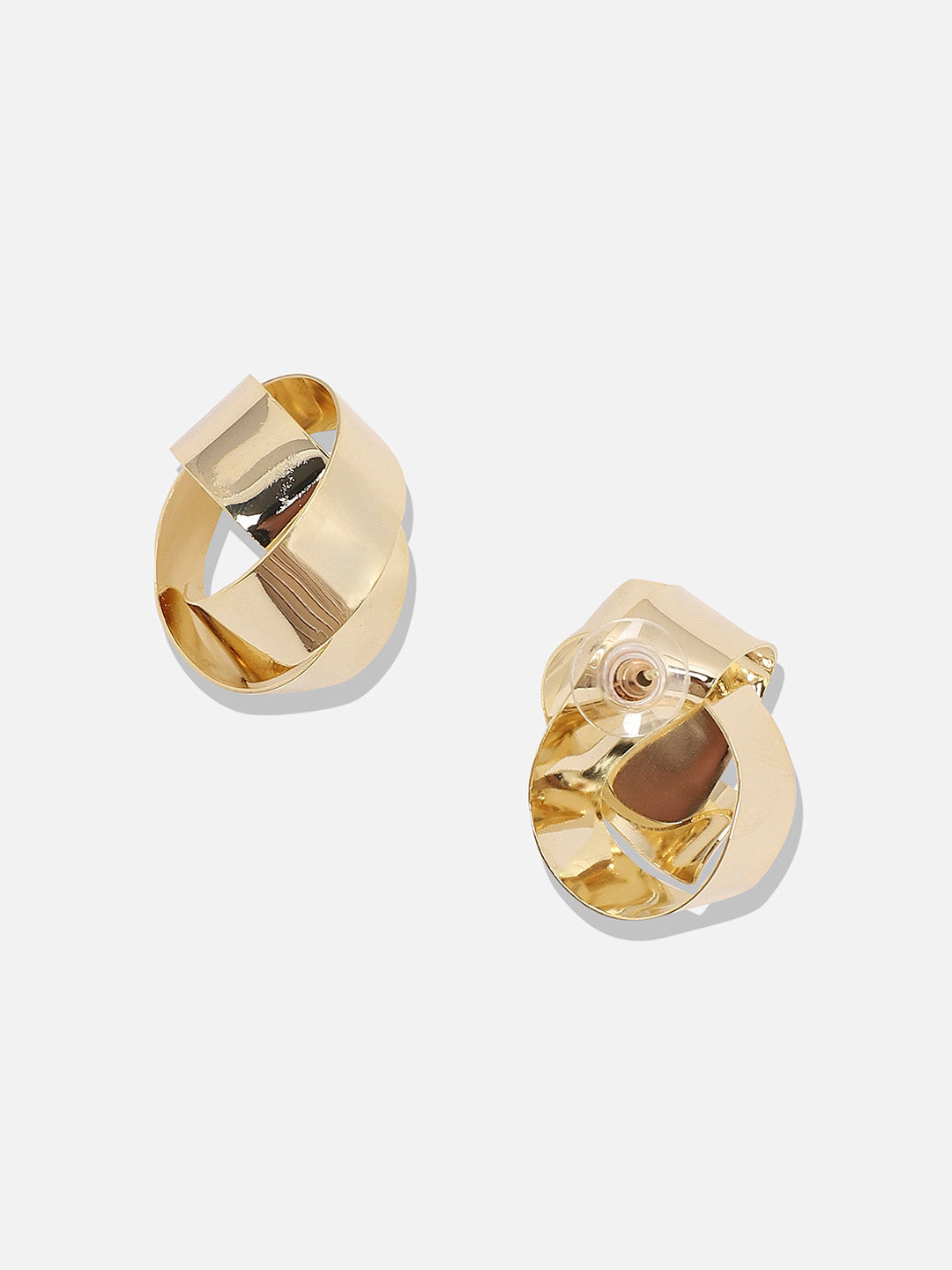 Gold-Plated Contemporary Studs Earrings