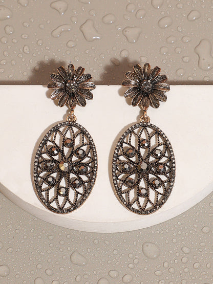 Gold-Plated Contemporary Drop Earrings