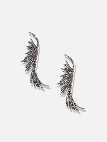 Silver-Plated Contemporary Drop Earrings
