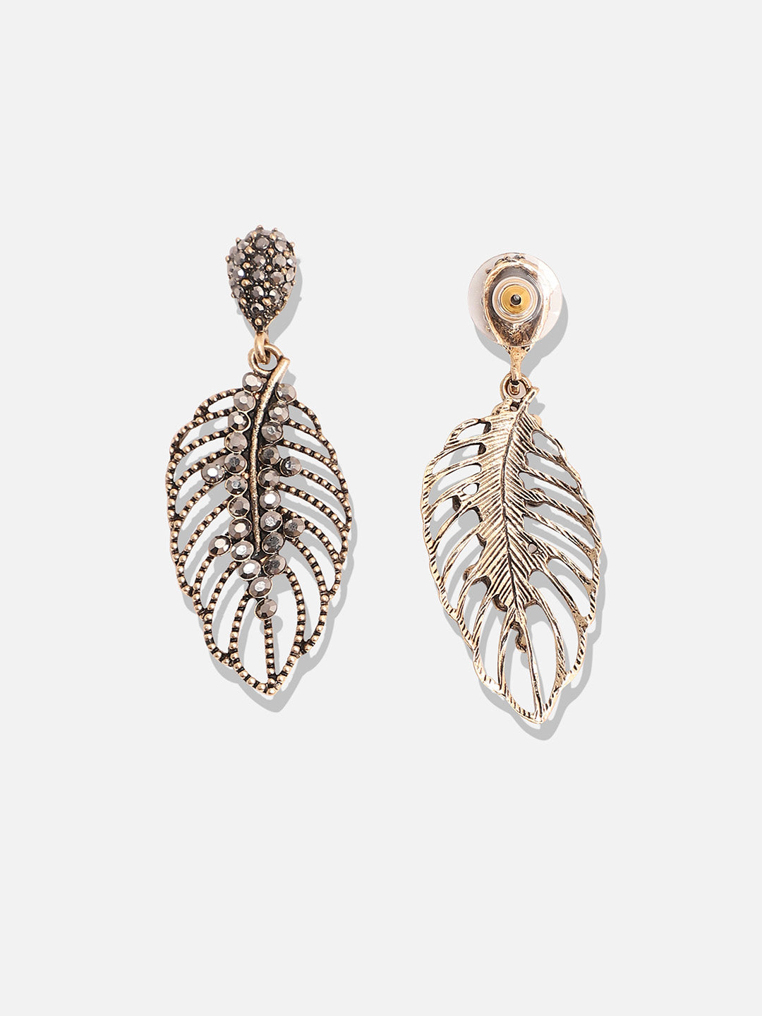 Silver-Plated Contemporary Drop Earrings